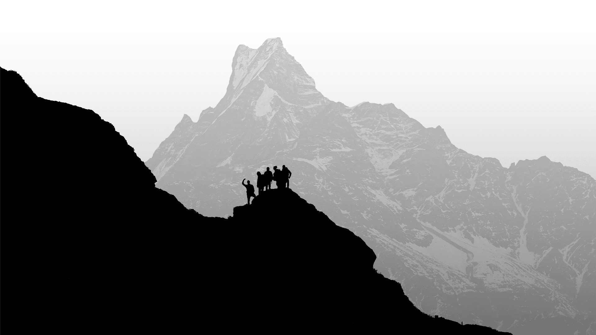 Himalayan summit silhouette